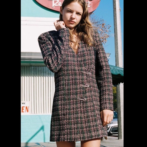 ZARA Blazer Dress with Rhinestone Detailing - Picture 9 of 11